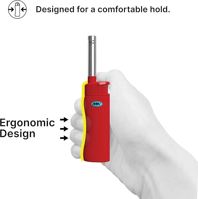 PACK OF 5 MK RANGE CANDLE LIGHTER WINDPROOF, REFILLABLE, SLIP GUARD (00841)
