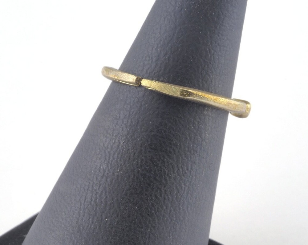 Adjustable Ring Loop Bezel Raw brass 16mm 5.5US inner size - Adjustable 2665