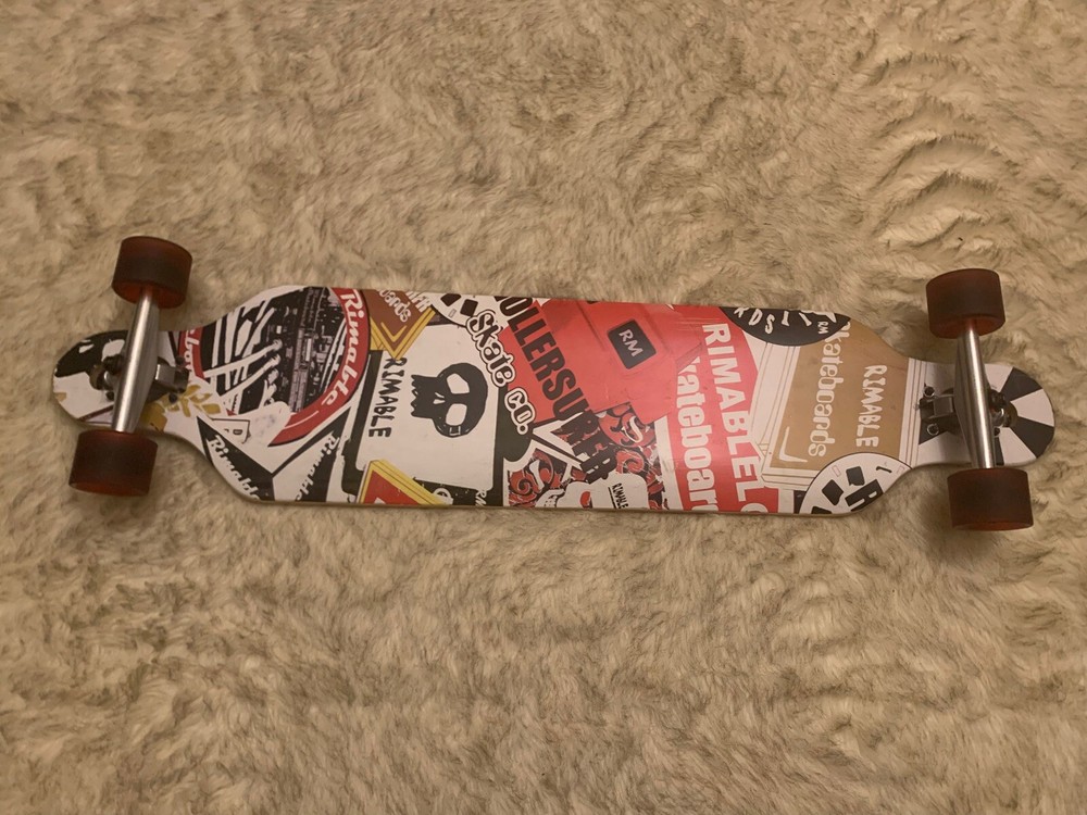 Rimable Longboard Skateboard Drop Through 41” OG Labels Complete