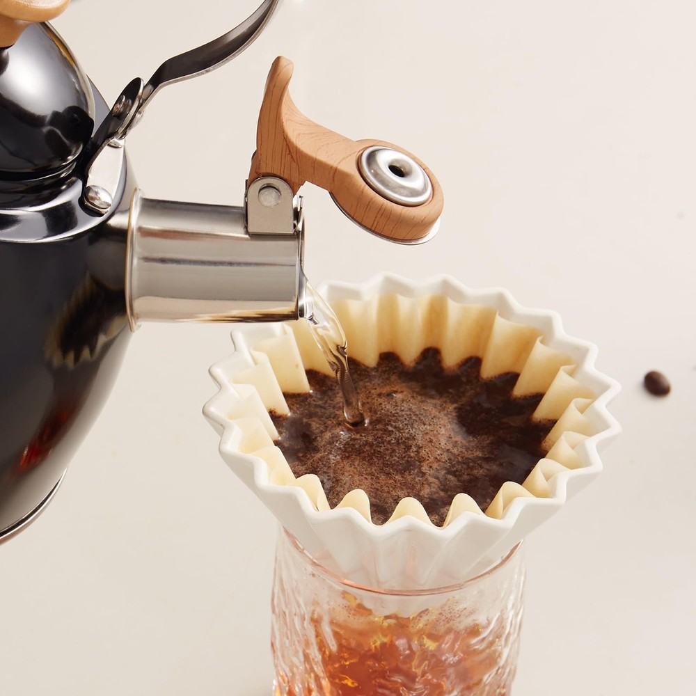 Tea Kettle Tea Pot with Cool Touch Ergonomic Handle Teapot Food Grade Stainle...