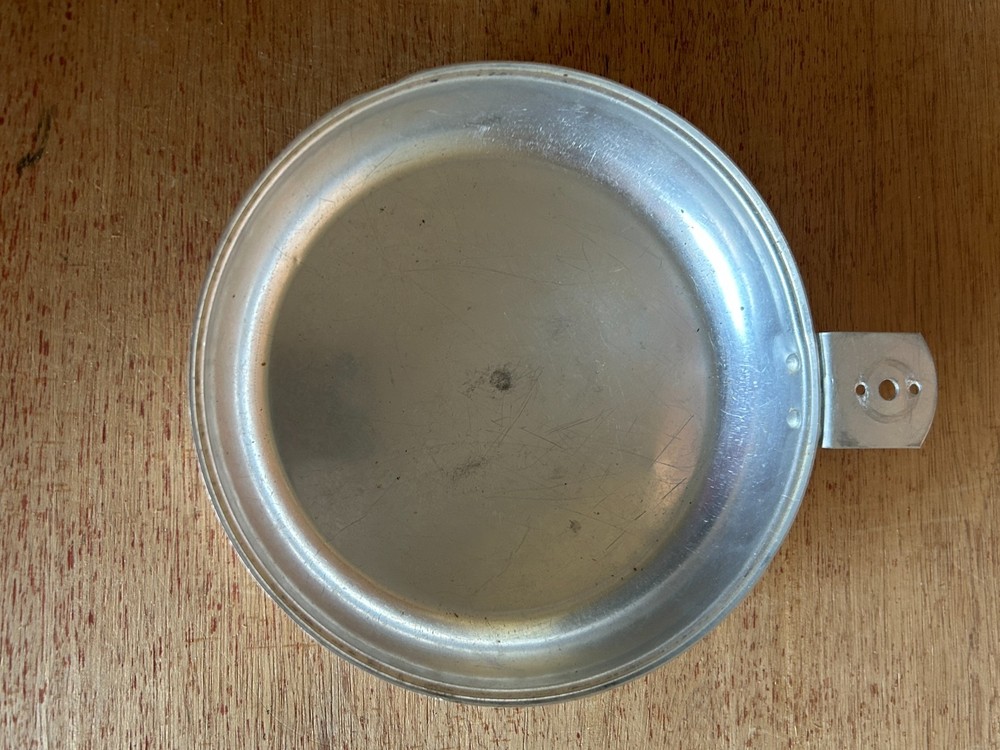 Aluminum Mess Kit Camping Pot Pan Bowl Cup Handle Nesting Vintage Hunting