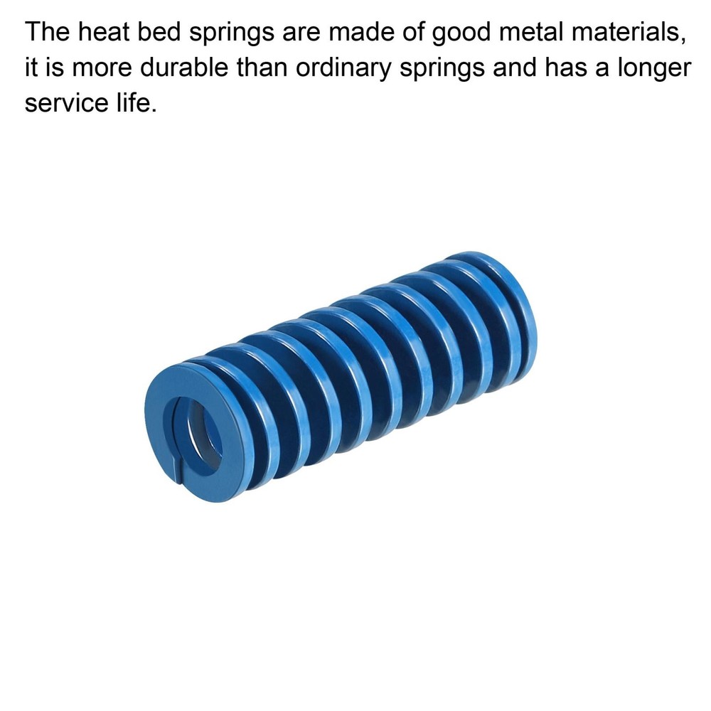 3D Printer Compression Springs 8mm x 20mm Light Load Die Spring Blue 6Pack