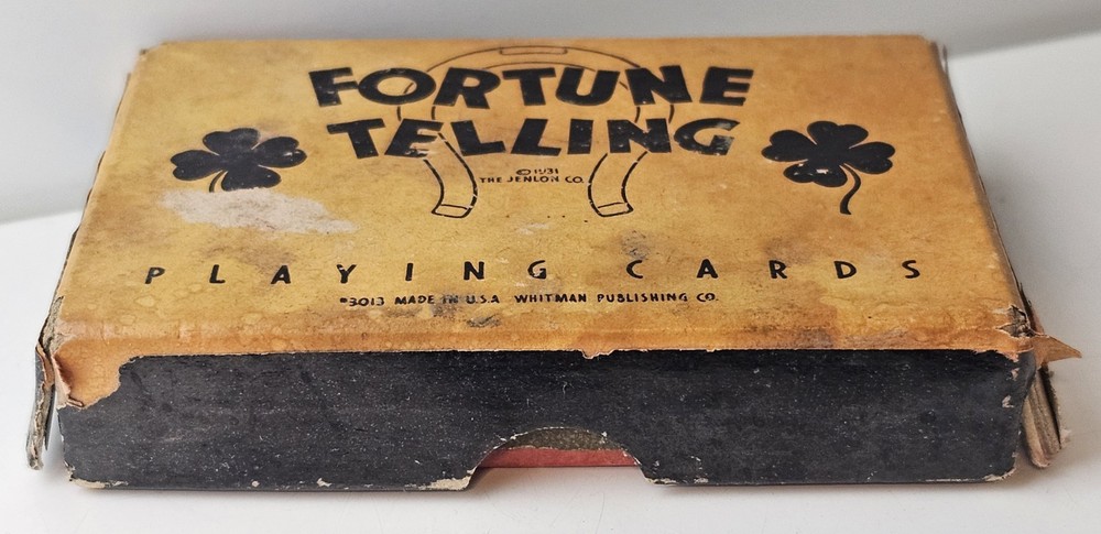 Jenlon Green Witch Fortune Telling Playing Cards 1931 Original Box Instructions