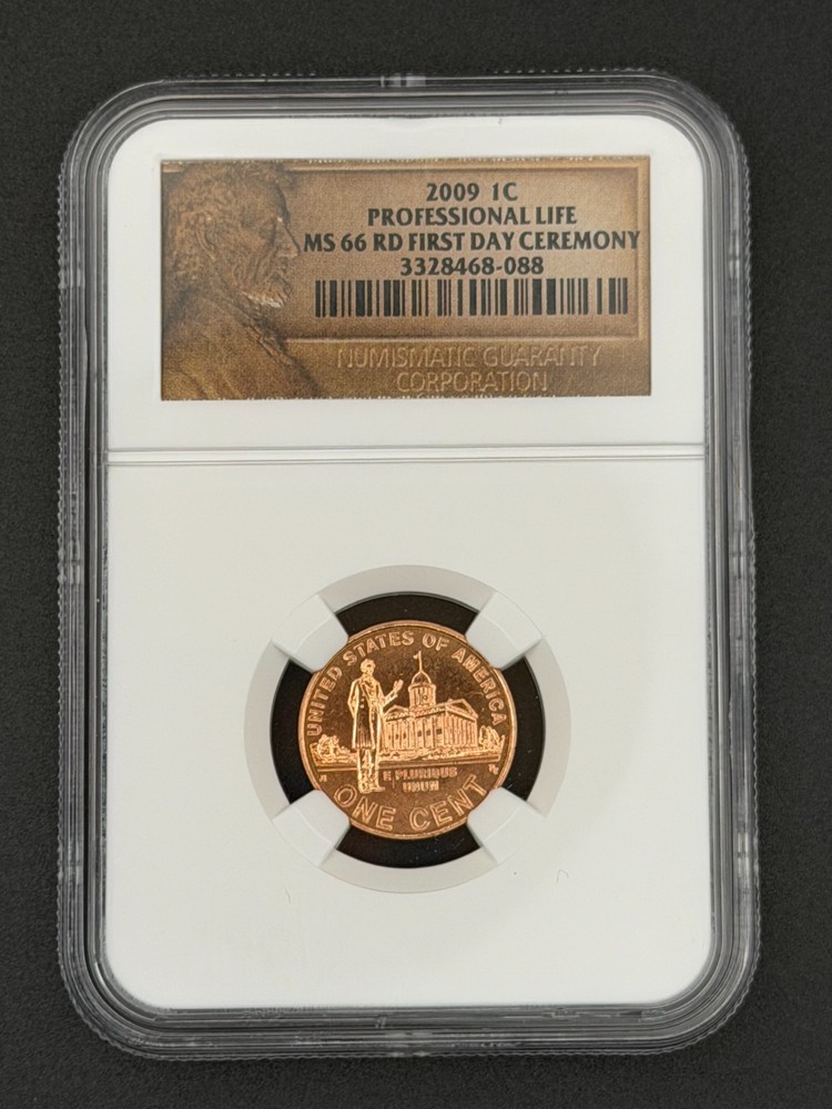 2009 Professional Life Lincoln Cent MS66 RD – First Day Ceremony – NGC