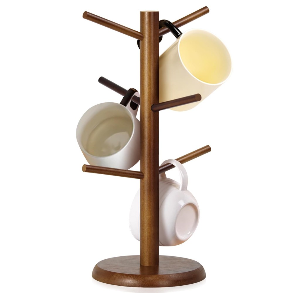 Mug Holder Tree,Coffee Cup Tree for Counter with 6 Hooks, Mug Holder for Coun...