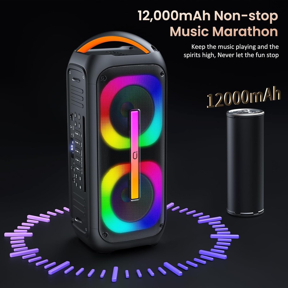 Karaoke Machine Bluetooth Speaker 2 Mic Party System