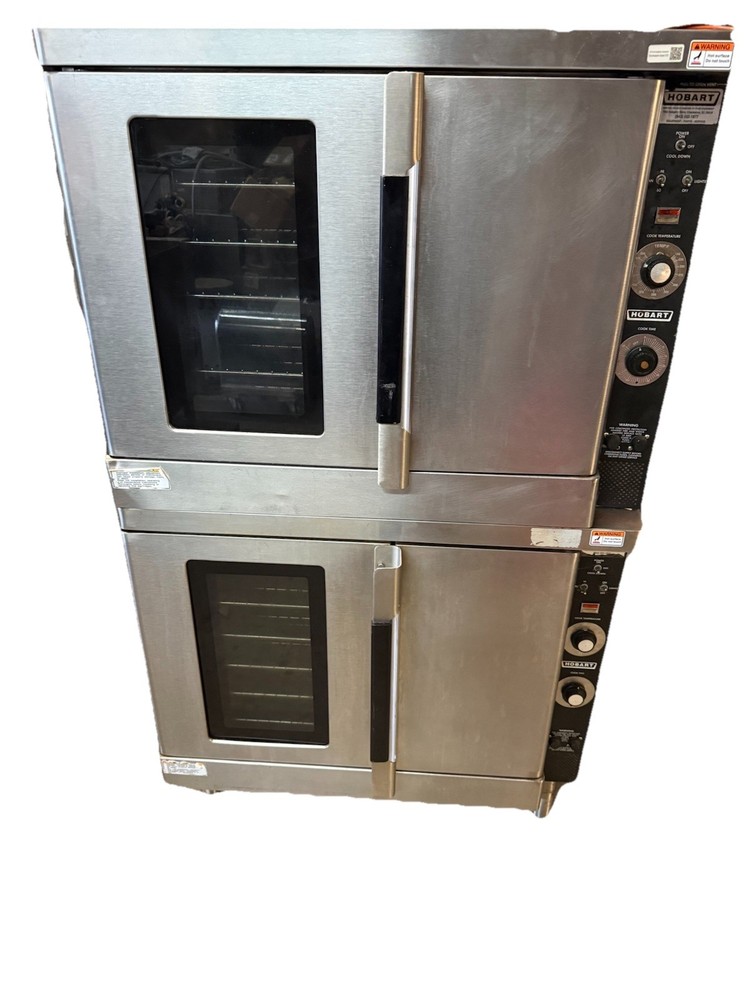Hobart Double Stack Full Size Standard Depth Electric Convection Oven 480V 3PH
