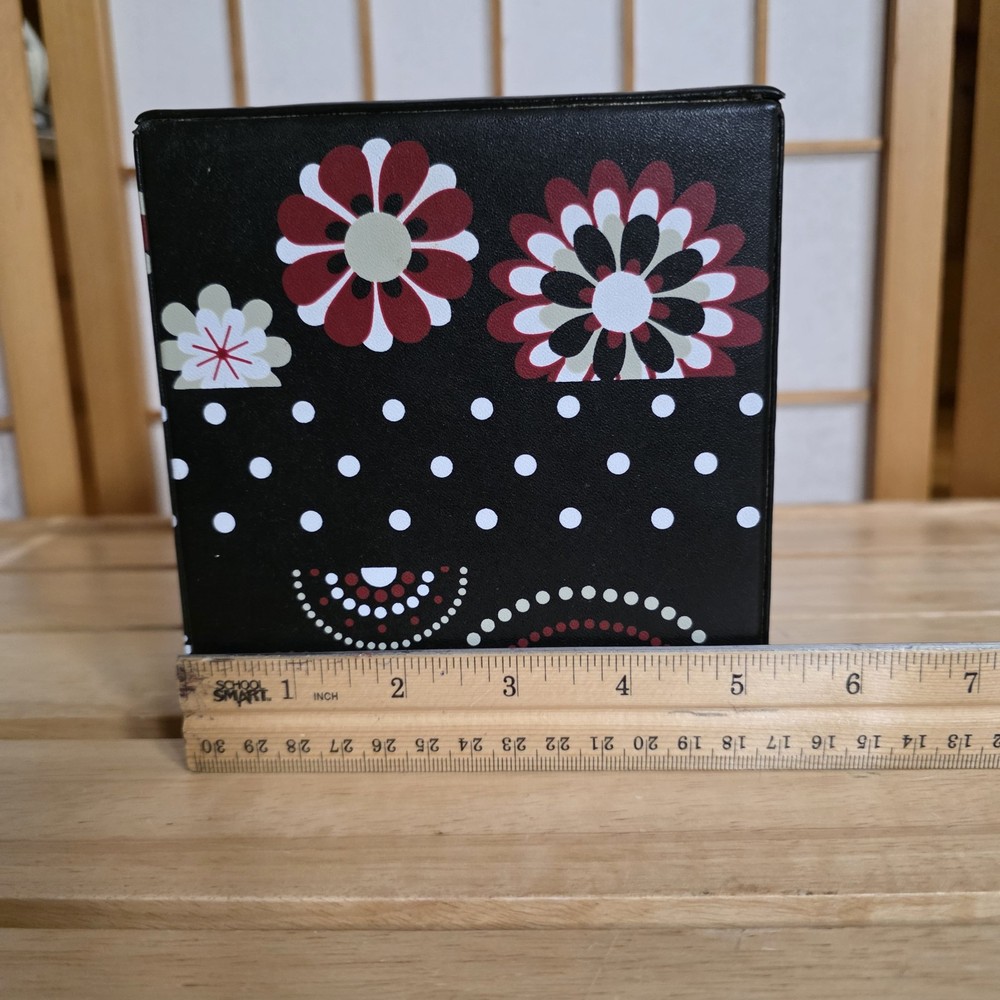 Floral/Dots Square Tissue Box Cover Cube Vtg Vibe Vanity Box With Bottom.