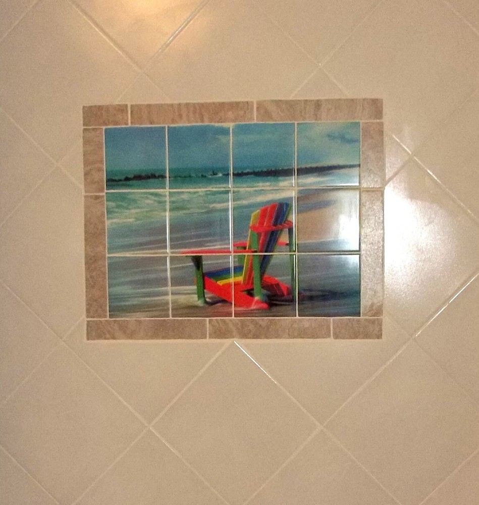 Art Mural Ceramic Beach Sea Landscape Bath Tile #167