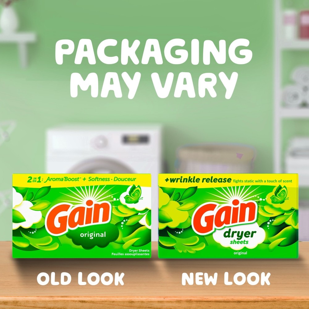 Gain Dryer Sheets, Original Scent, 180 Count