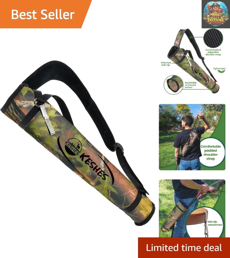 Versatile Lightweight Archery Quiver - Adjustable & Comfortable for Any Session