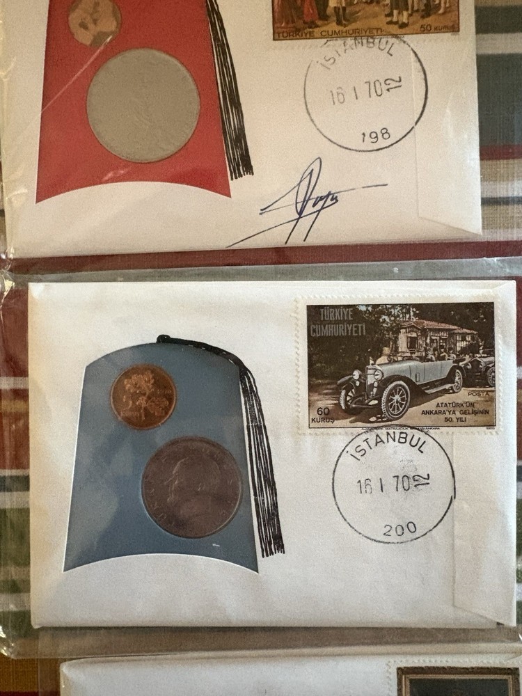 Three Turkish COIN SETS 1970 First Day Covers