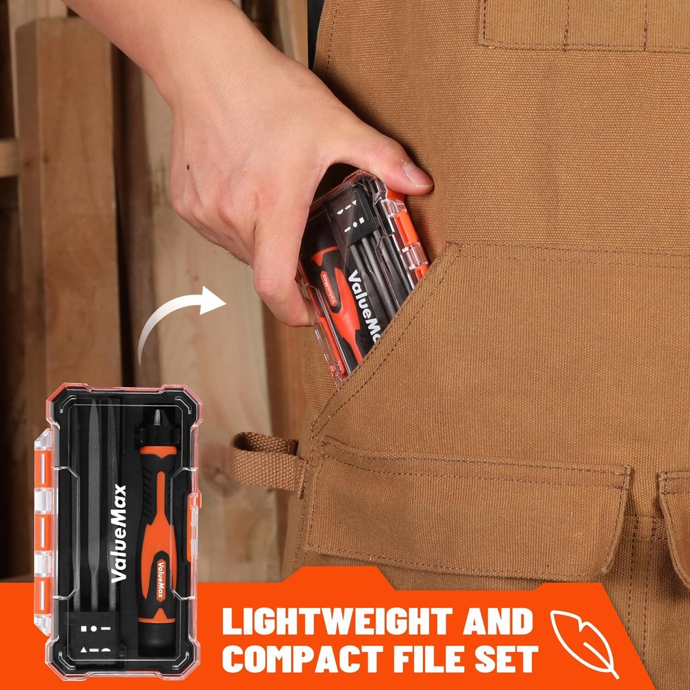 7PCS Interchangeable Needle File Set Triangular File and A Handle Plastic