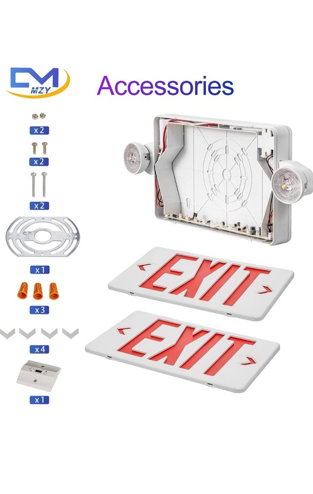 4 Pack LED Exit Lighting Fixture UL Listed