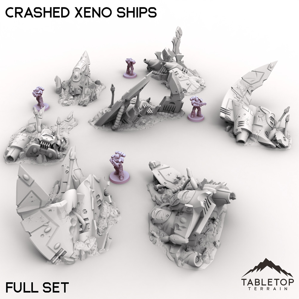Crashed Xeno Ships - Space Elves Grimdark Wargaming