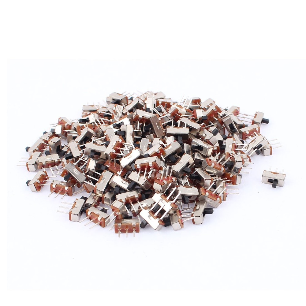 200Pcs 2 Positions On/Off SPDT 3 Terminal PCB Panel Mini Vertical Slide Switch