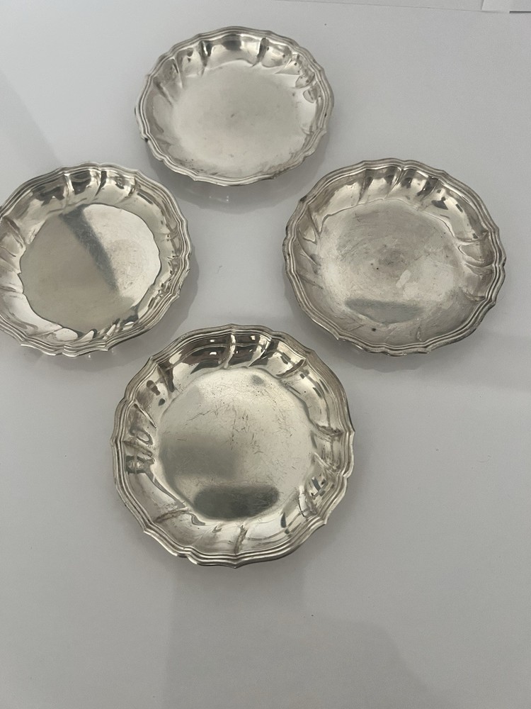 DANISH COHEN SILVER PLATE SET OF 4 SMALL DISHES