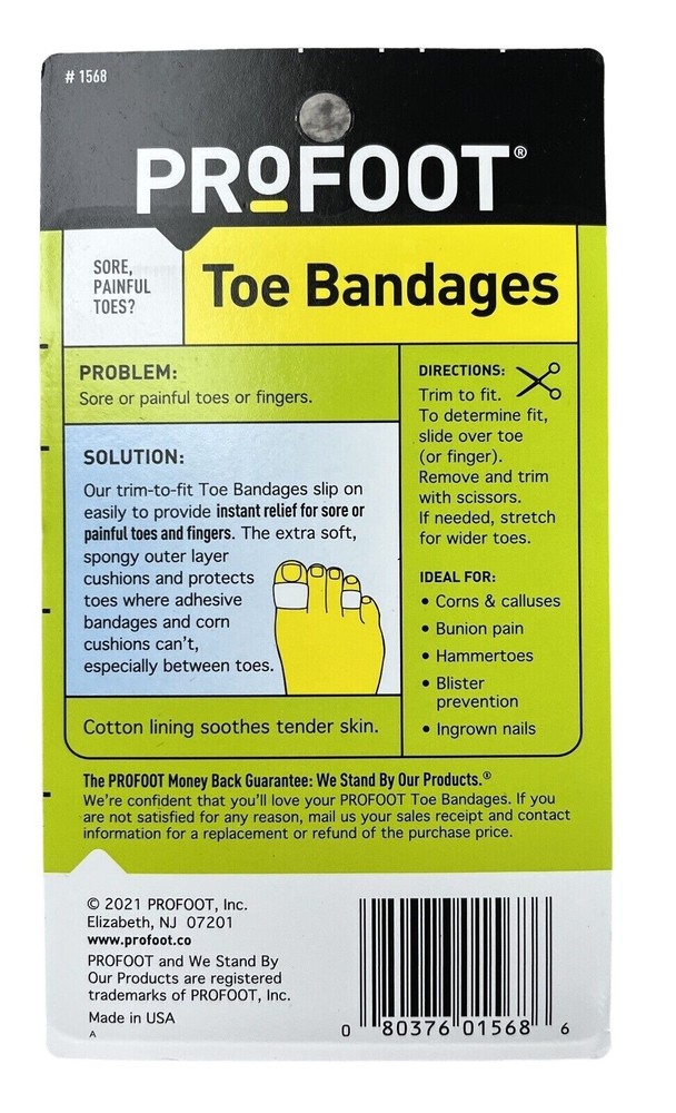 ProFoot Toe Bandages One Size 3 Each - ( 6 Pack )