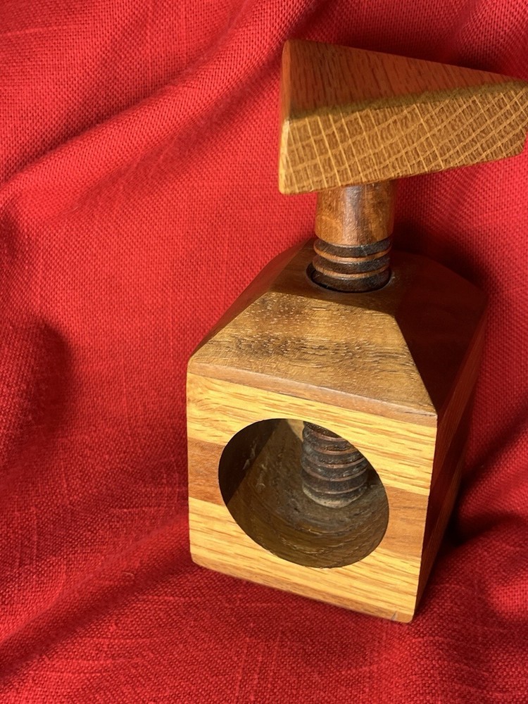 Danish MCM Mid Century Modern Teak SOLID WOOD Twist Screw Nutcracker Tool