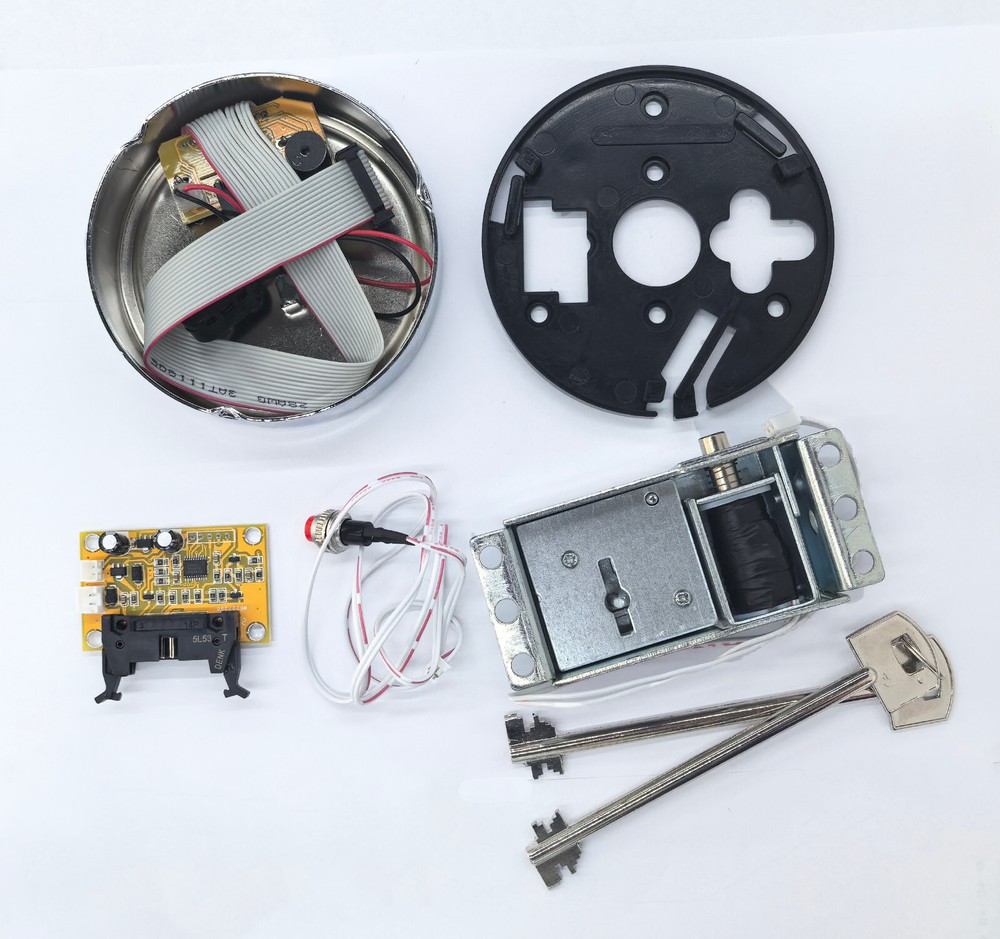 Gun Safe Lock Replacement & 2 Master Keys Chrome Digital Keypad Safe Lock