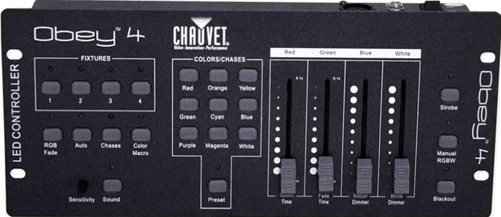 Chauvet Obey 4 Compact DMX-512 LED Wash Light Lighting Controller+Backpack