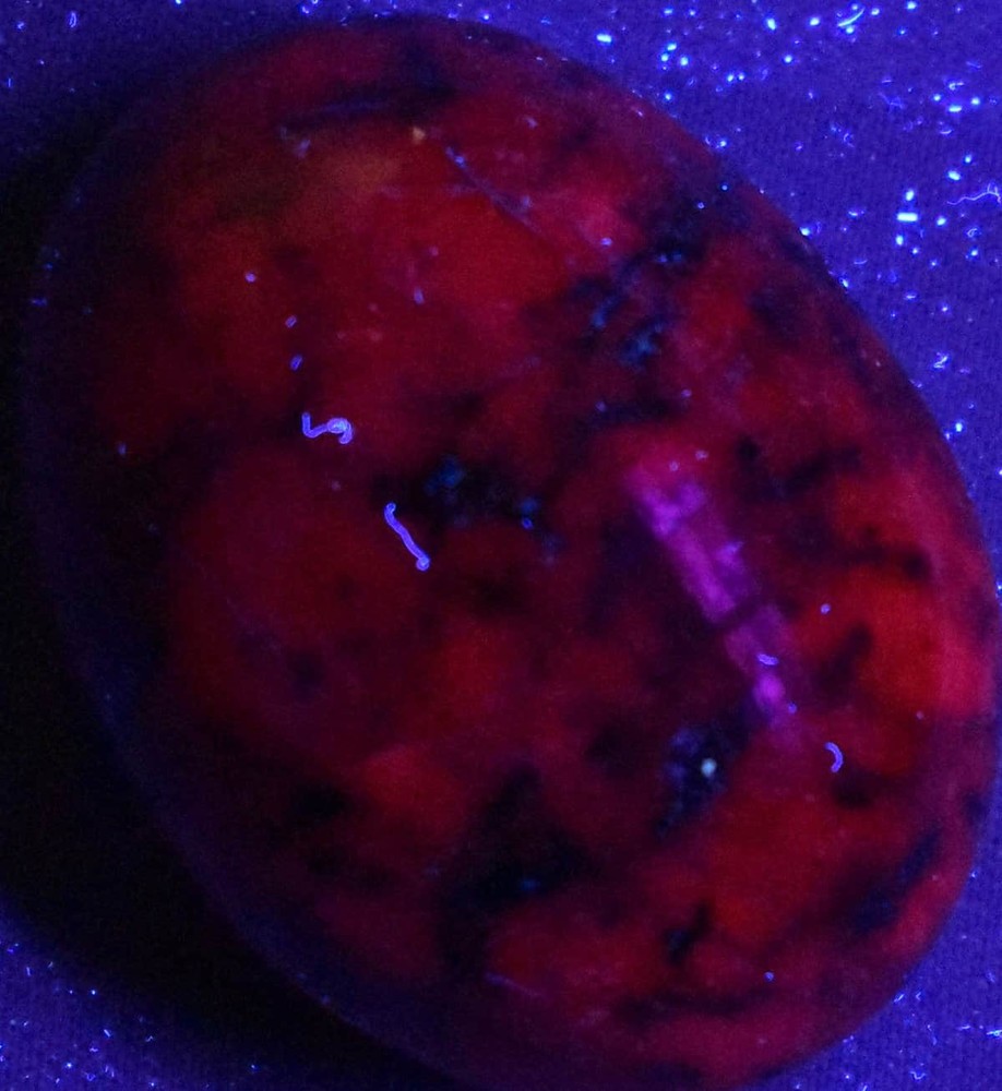 Shimmering Ruby Soap-Shaped Palm Stone #3