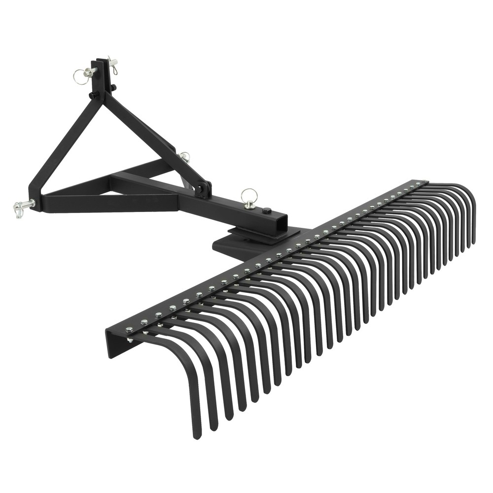 3 Point 60" Landscape Rake For Cat 1 Tractor Hookup Compact Tractors Loader