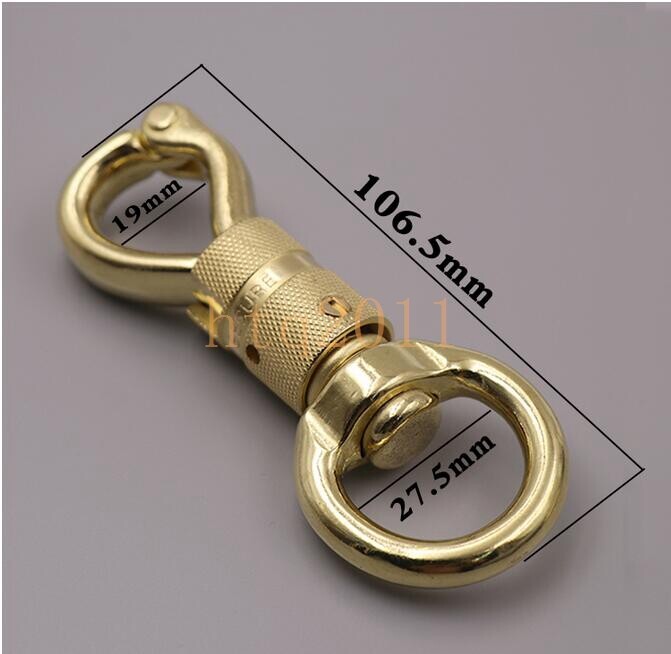 Creative Solid Brass Keychain Large Dog Buckle EDC Multi Tool Hook Car Keychain