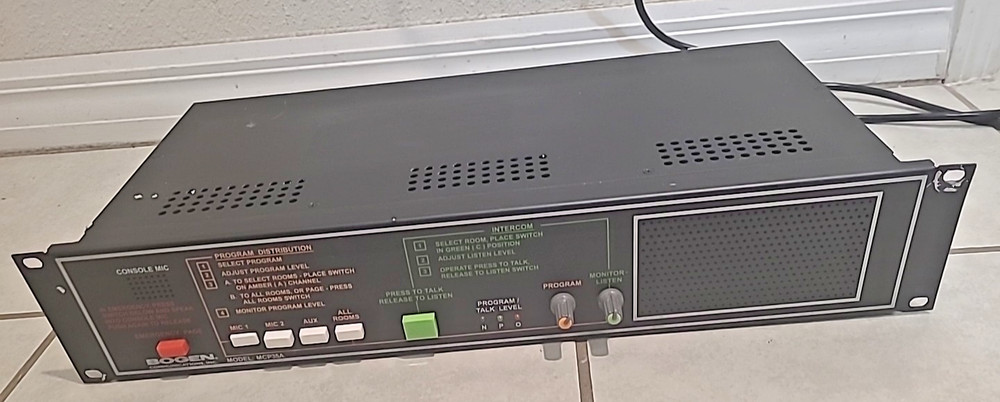 Bogen Model MCP35A Two-Way Communication Master Control Panel (see description)