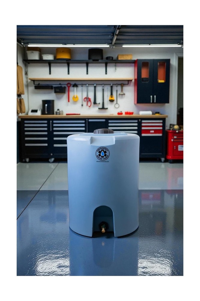 55 Gallon Stackable Emergency Water Storage Tank for Long-Term Drinking Water...