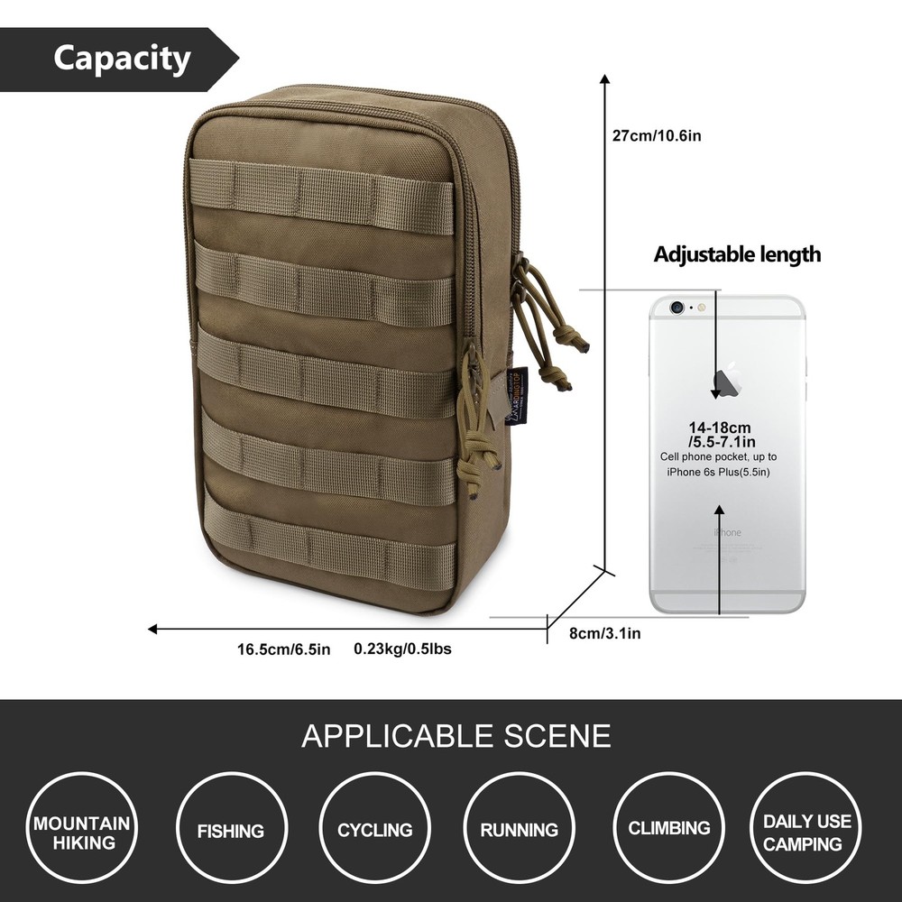 Tactical Molle Utility Pouch, Molle Attachment Military Modular Attachment, E...
