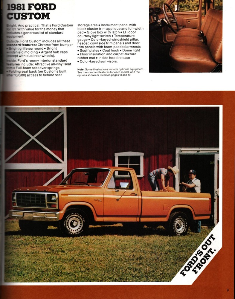 1981 Ford Pickup Sales Brochure Catalog