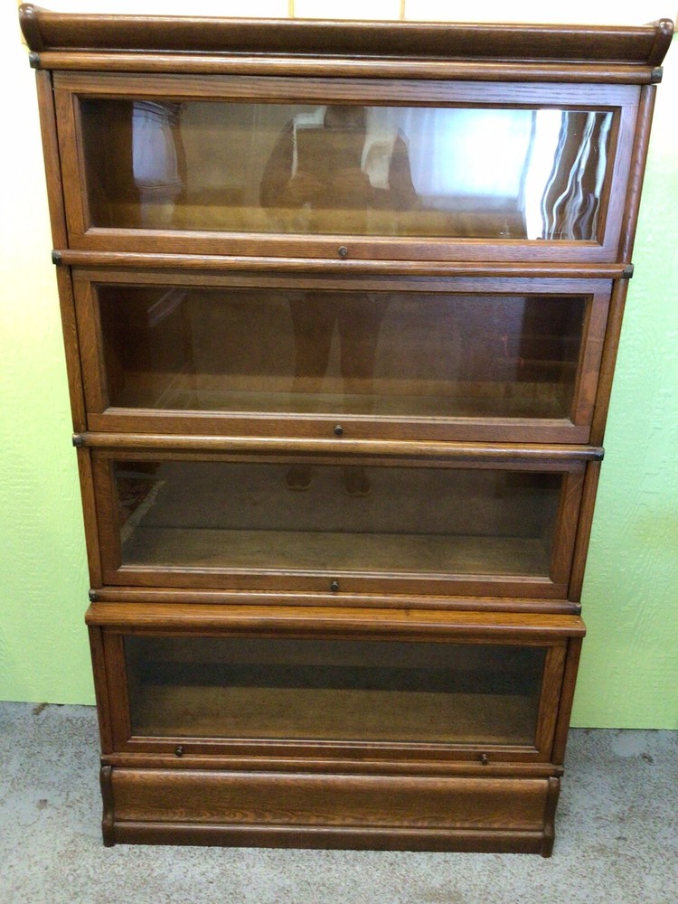 Antique Macey Oak Stacking Bookcase Stepback
