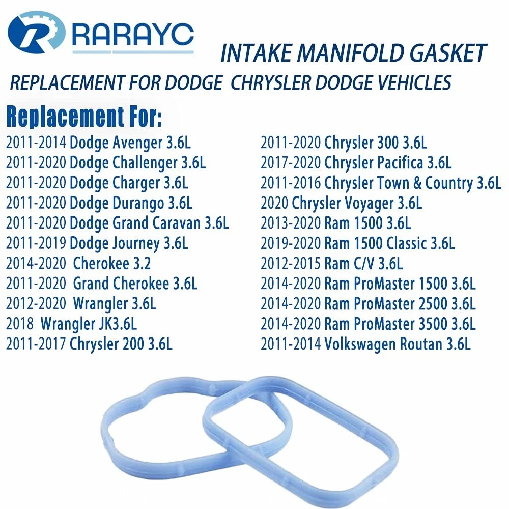 Intake Manifold Plenum Gasket Set | Replacement for 3.6L 2011-2020 Dodge