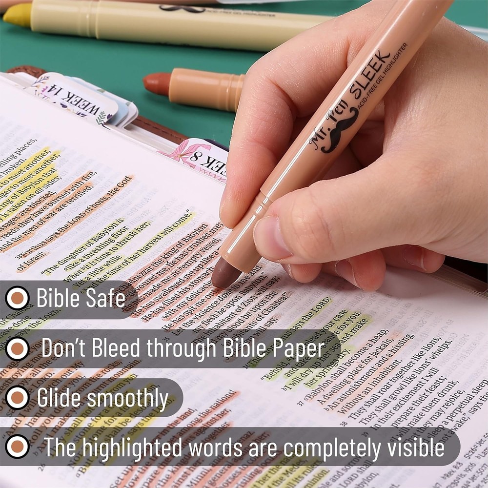 Mr. Pen- Gel Highlighter Set, 16 Pack, 1 Count (Pack of 1), Multicolor