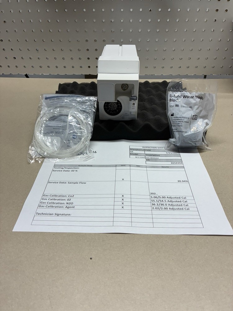 GE Model E-CAIO-00 Gas Module Fresh Calibration Patient Ready