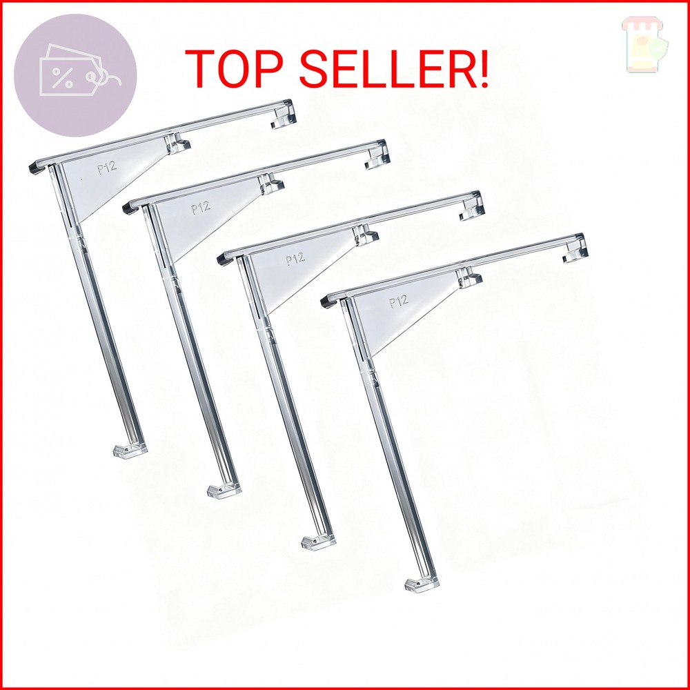 4pcs Valance Clips 3.5" Clear Vertical Blind Hidden Retainer Holder Installation