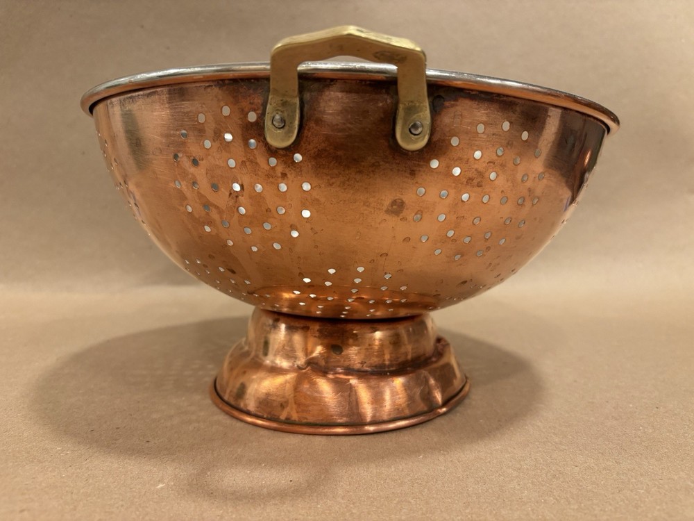 Copper Colander Round Kitchen Strainer with Handles