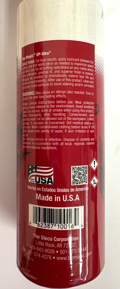 TAP MAGIC EP-XTRA CUTTING FLUID 16oz 10016E