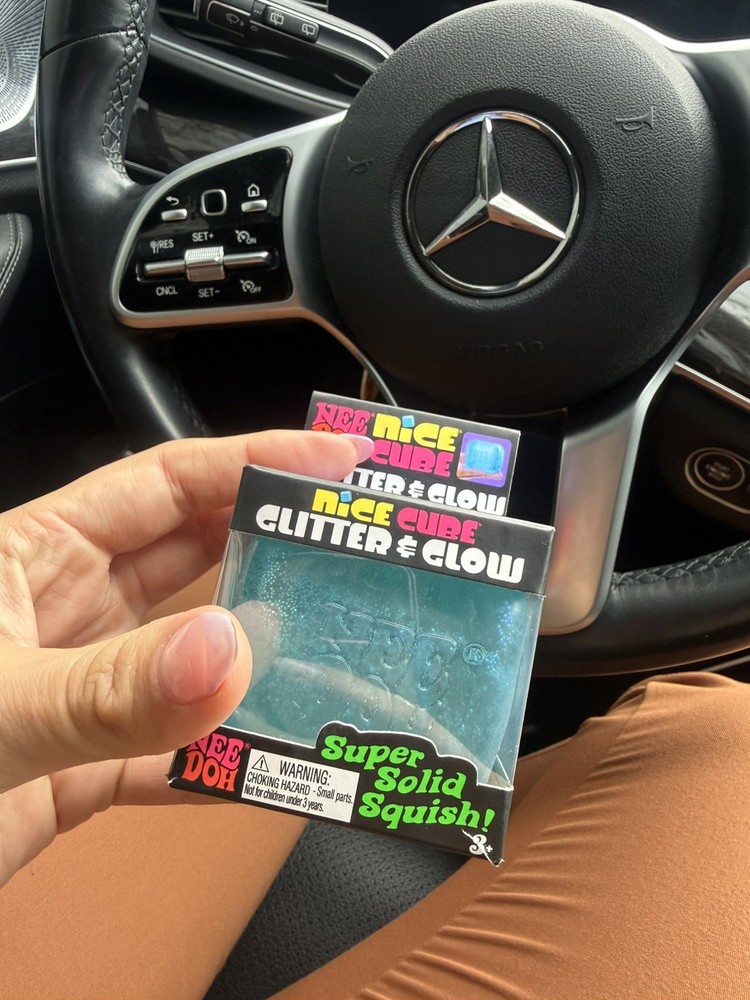 Nee Doh Super Solid Squish Squeeze Ball Blue Maltose 25348YP