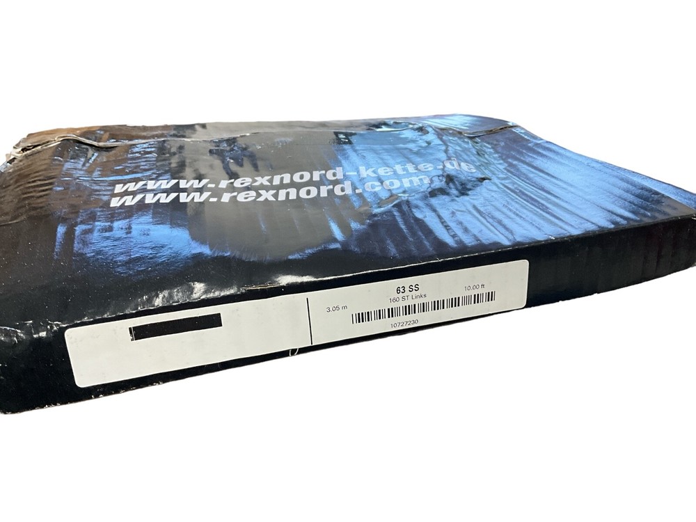 Rexnord 63SS-BC Tabletop Stainless 3/4in 10ft Roller Base Chain