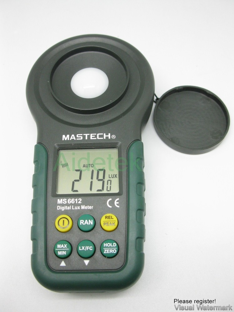 MASTECH multi function Luxmeter MS6612 light meter foot candle auto range peak