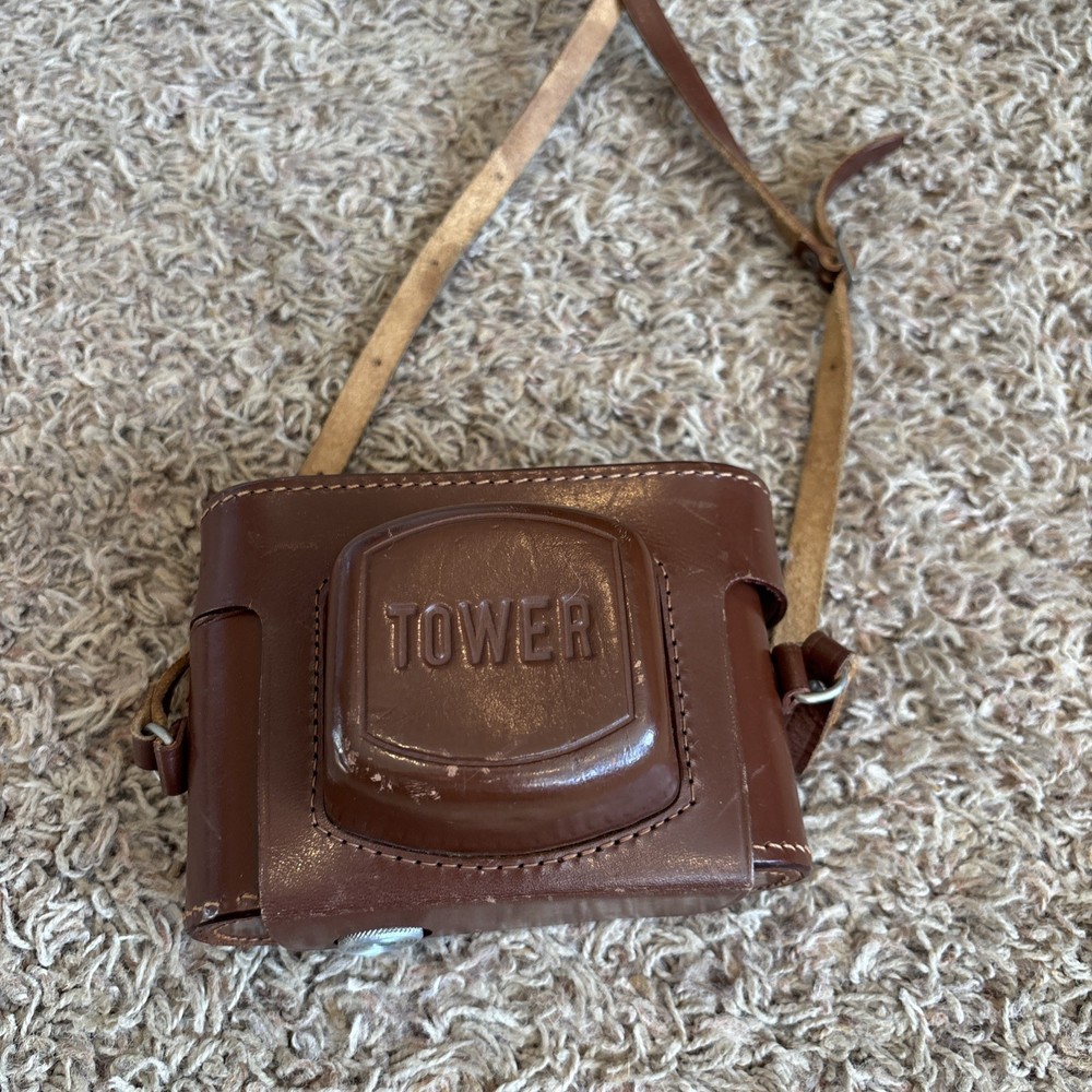 Tower 51 35mm Camera W/Leather Case Made In Germany 50mm Lens Untested