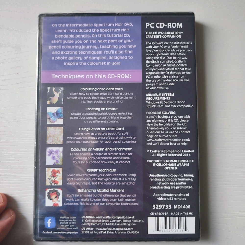 Spectrum Noir, Blendable Pencils Techniques, CD-ROM, NEW, FREEPOST UK