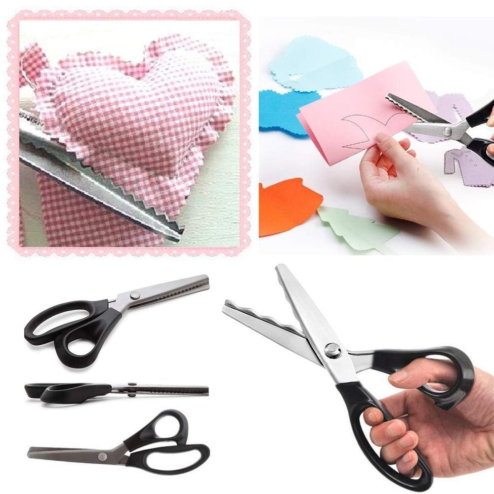 Serrated Scalloped Edge Pinking Shears, Multifunction 3mm,