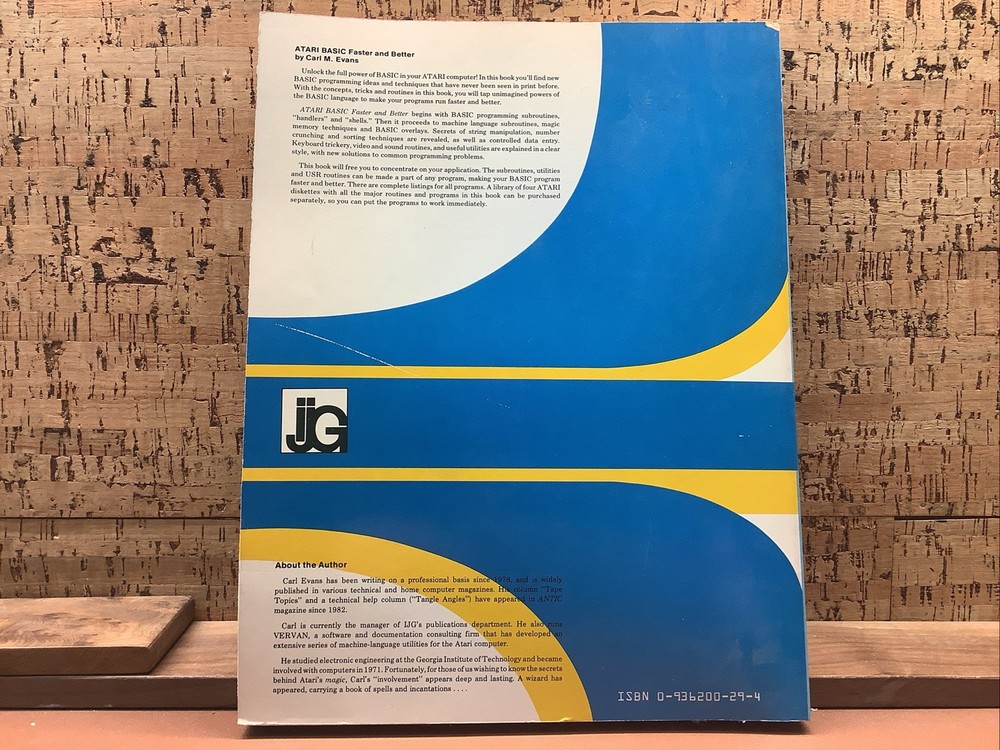 Atari Basic Faster & Better- Info Series Vol. 1 Carl M Evans; Atari MANUAL ONLY