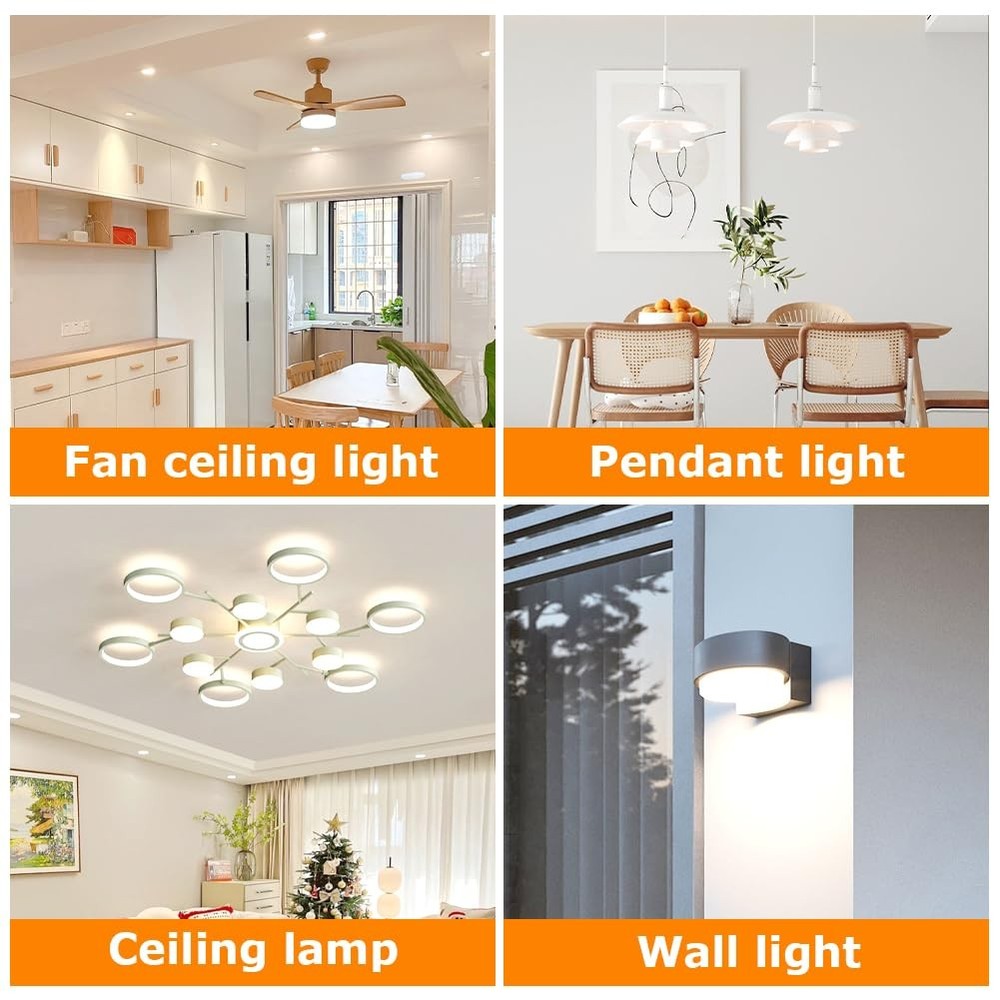 JIANWEI 4 inch Ceiling Fan LED Light Replacement 6000K, free size, as shown