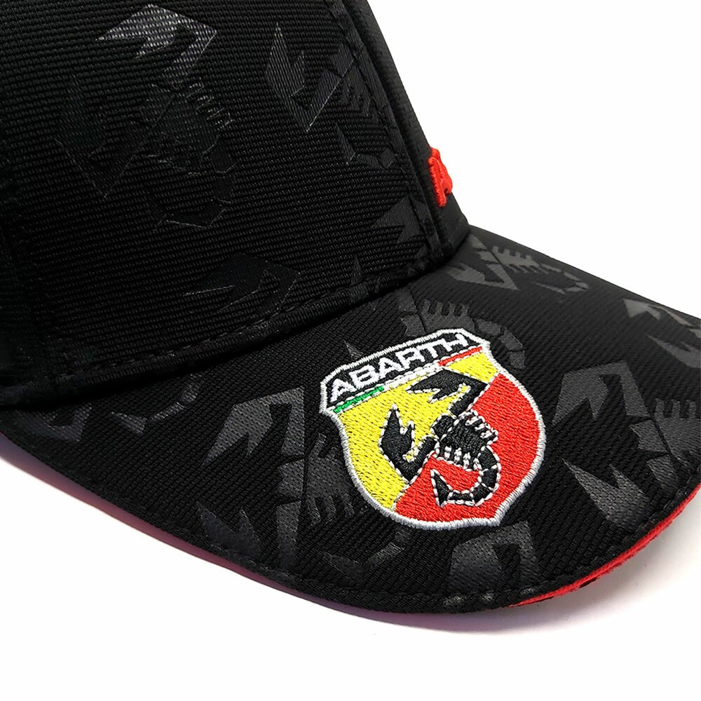 Abarth Black Summer Curved Visor Hat