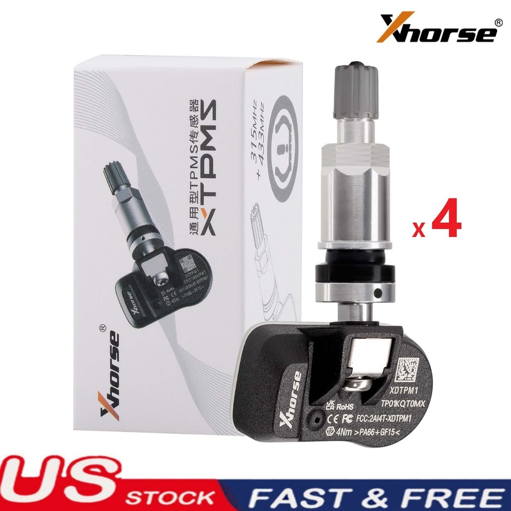 4PCS XHORSE XDTPM1EN TPMS Sensor Universal Programmable XTPMS Sensor US