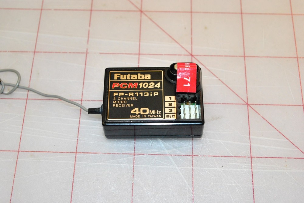 Futaba PCM1024 FP-R113iP 40MHz 3-Ch Surface Receiver Untested
